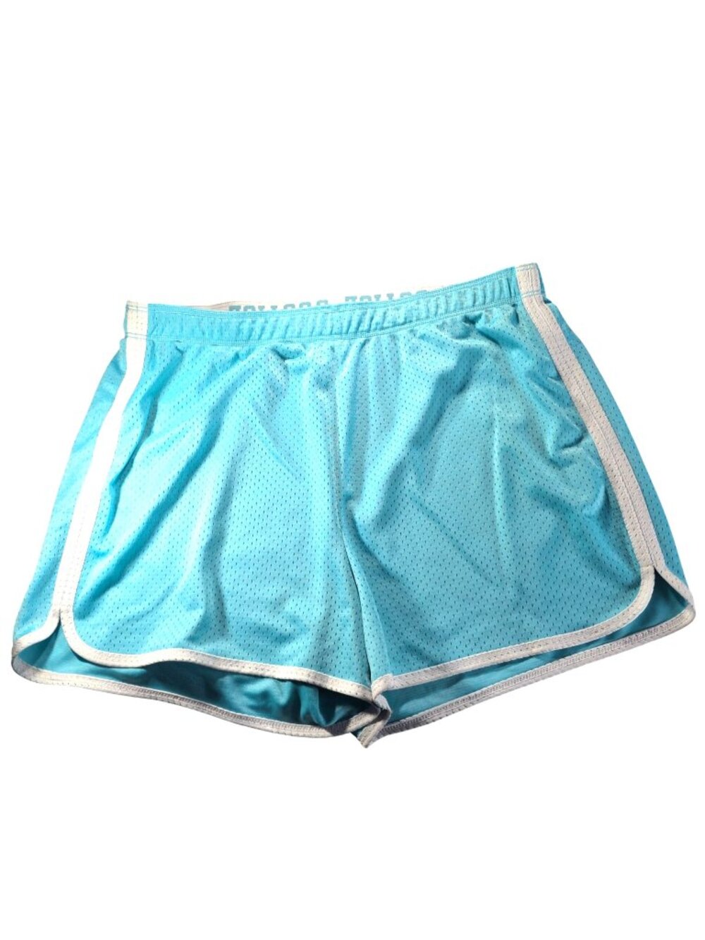 Justice Active Girls Mesh Athletic Shorts Size 20 Plus Light Blue With White Tri